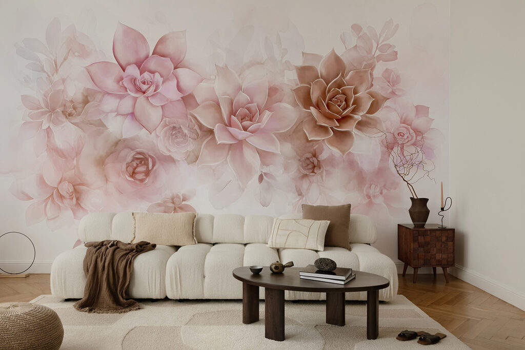 Pink flowers in rosettes — interior 4