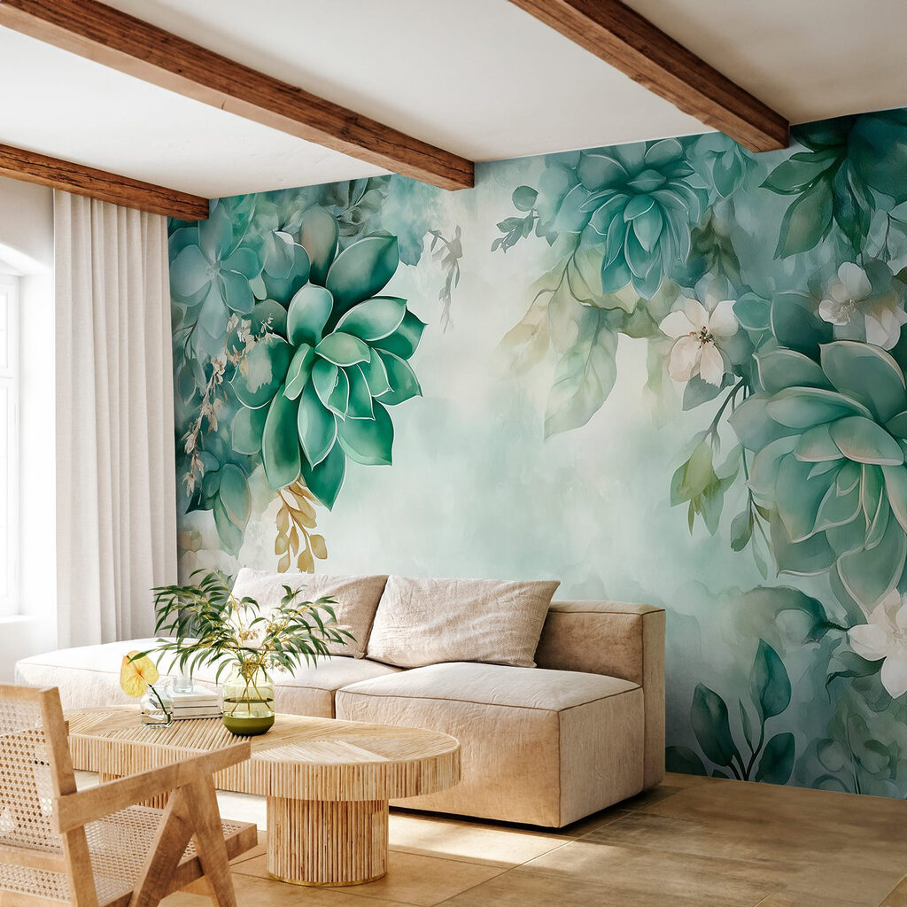 Green rosettes around light — interior 1