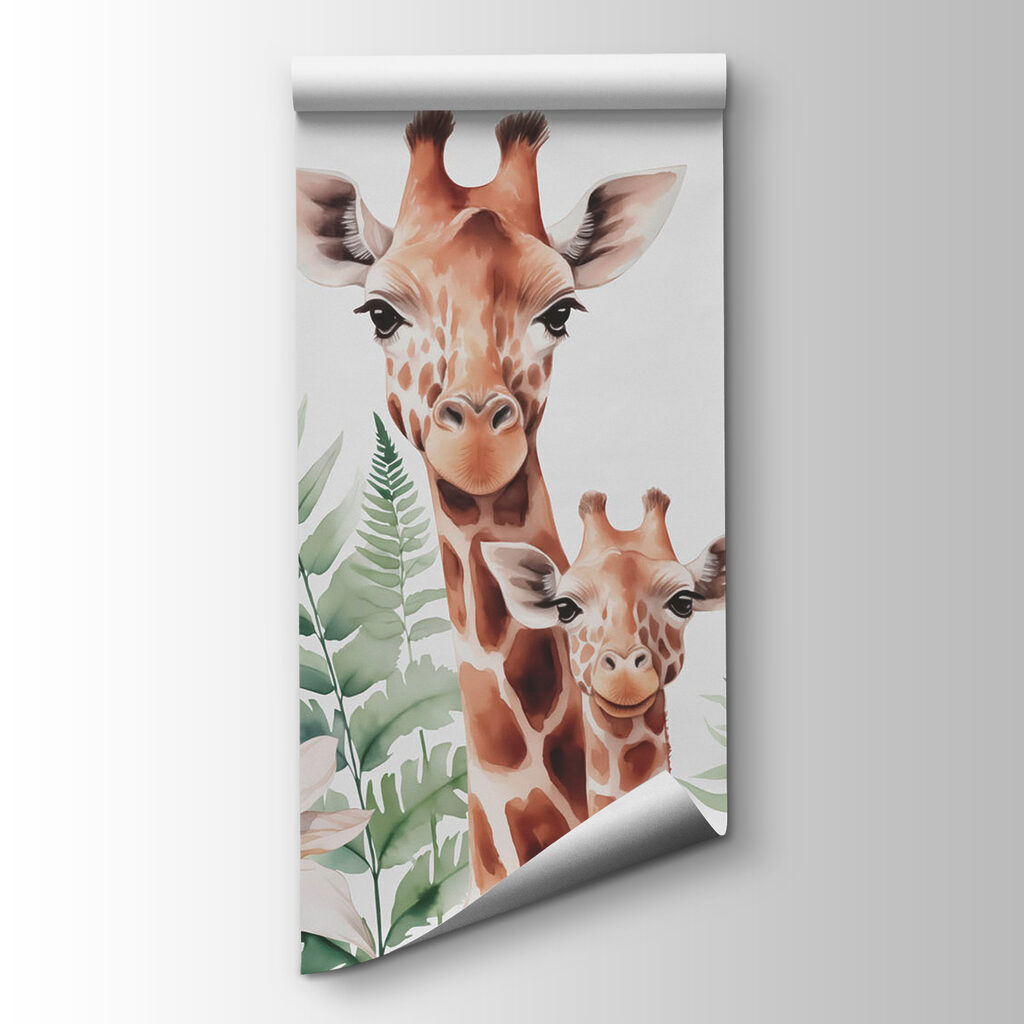 Two giraffes among ferns — product view