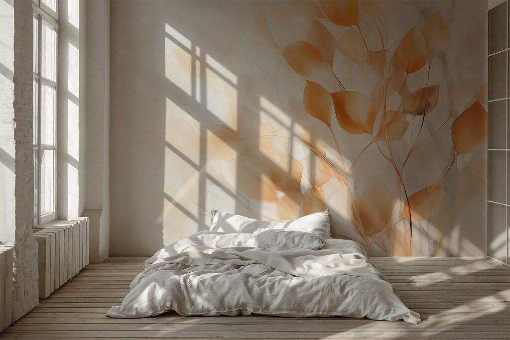 Ochre leaves in backlight — interior 1
