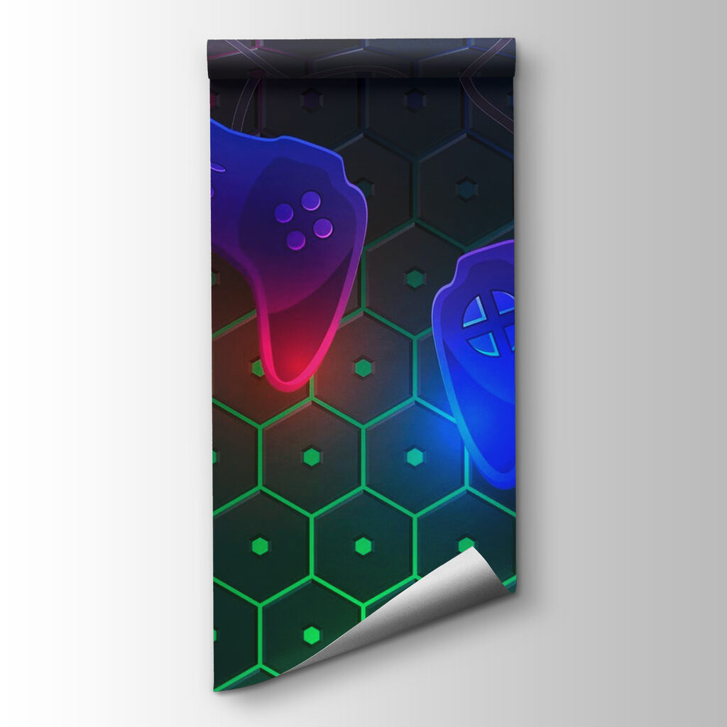 Game controllers and hexagons — product view