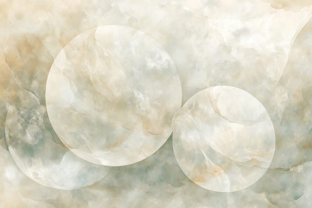 Circles in soft mist — full design