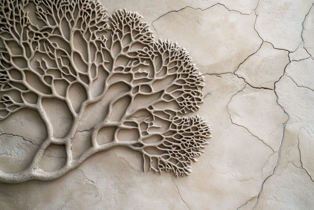 Branches beside fine cracks — full design