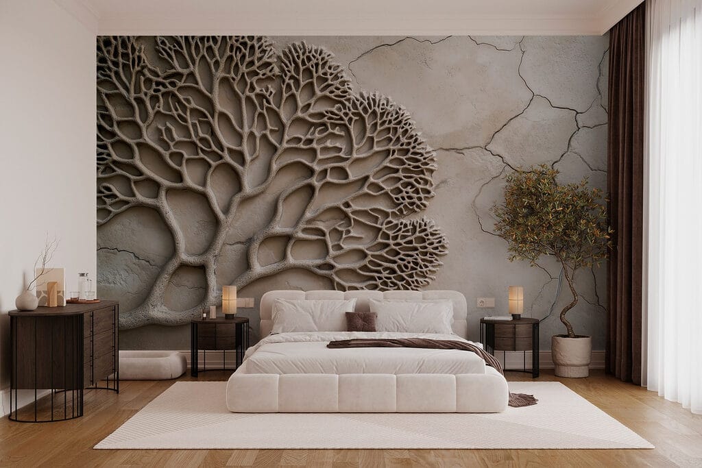 Branches beside fine cracks — interior 3