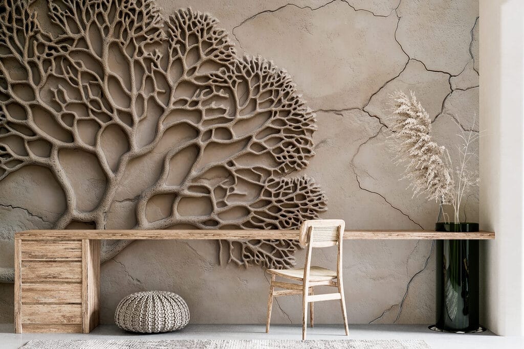 Branches beside fine cracks — interior 6