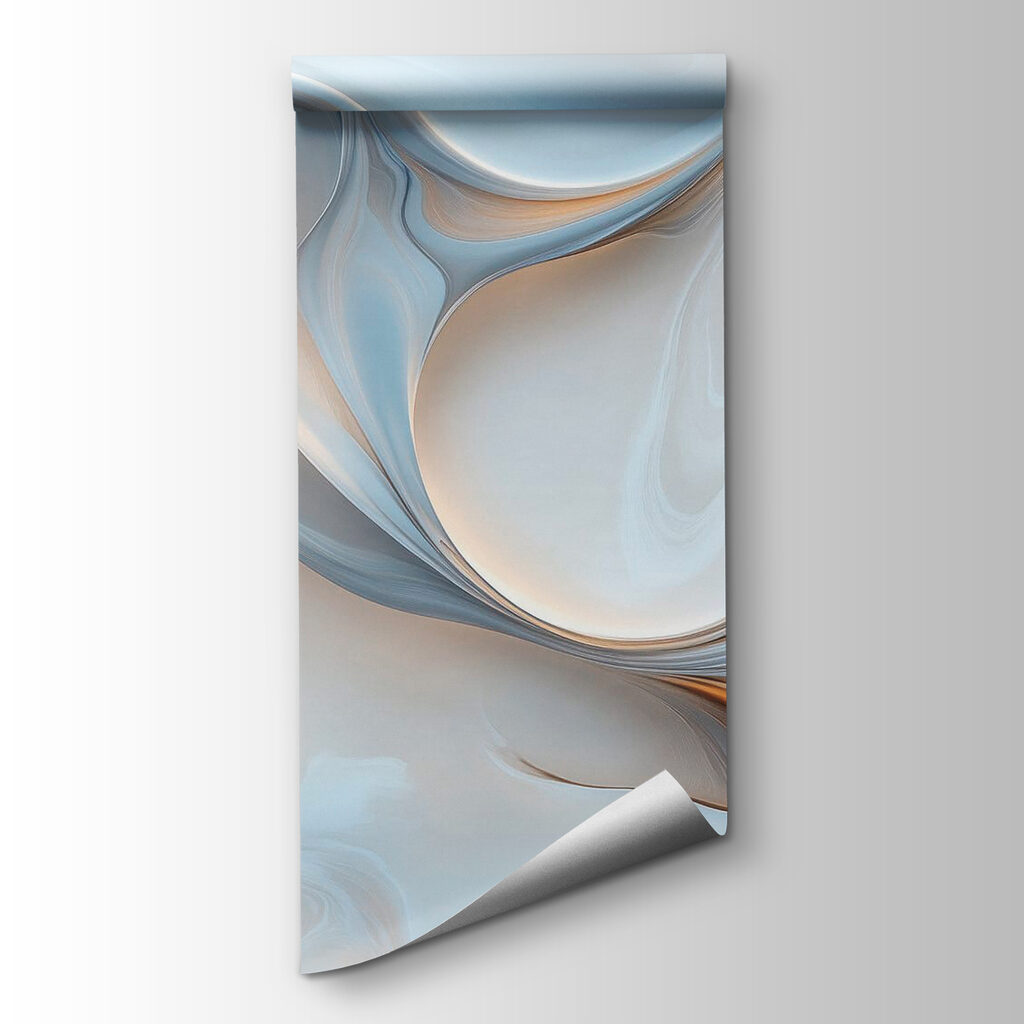 Blue waves with gold — product view