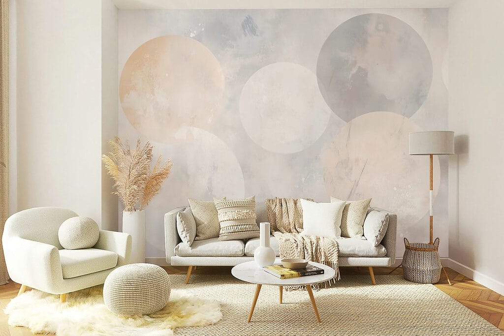 Soft circles on grey — interior 4