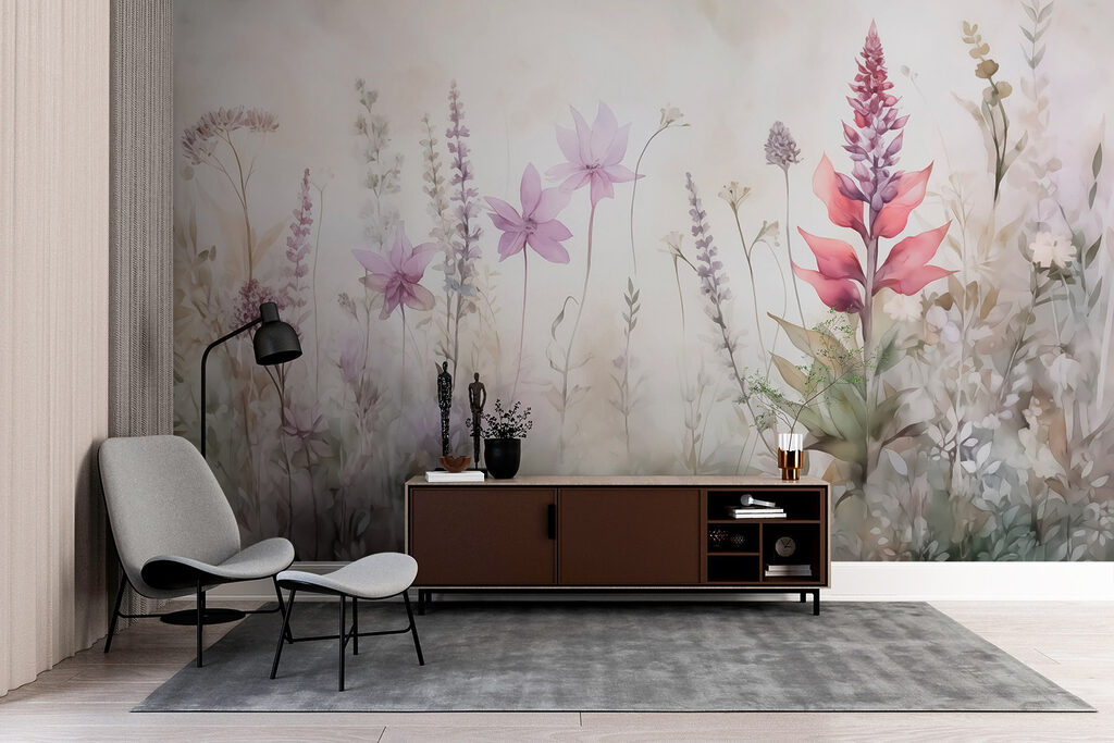 Pink meadow flowers — interior 2