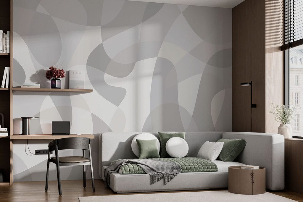 Translucent flowing shapes — interior 1