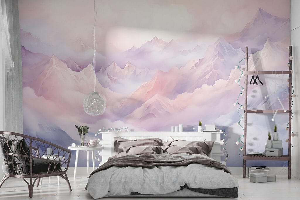 Pink clouds beneath peaks — interior 1