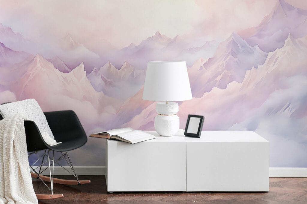 Pink clouds beneath peaks — interior 2