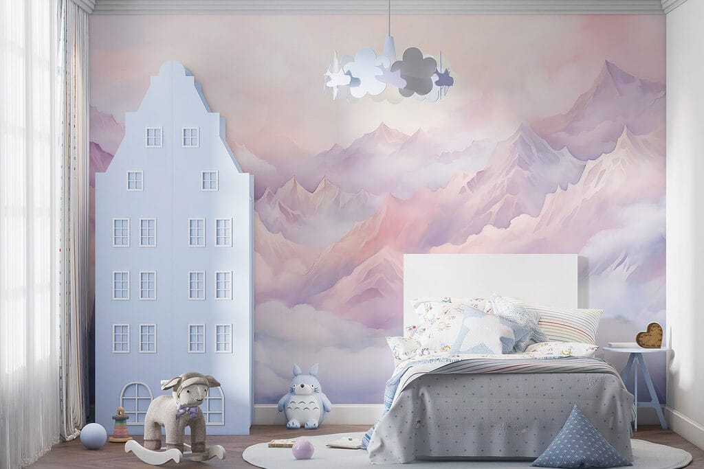 Pink clouds beneath peaks — interior 4