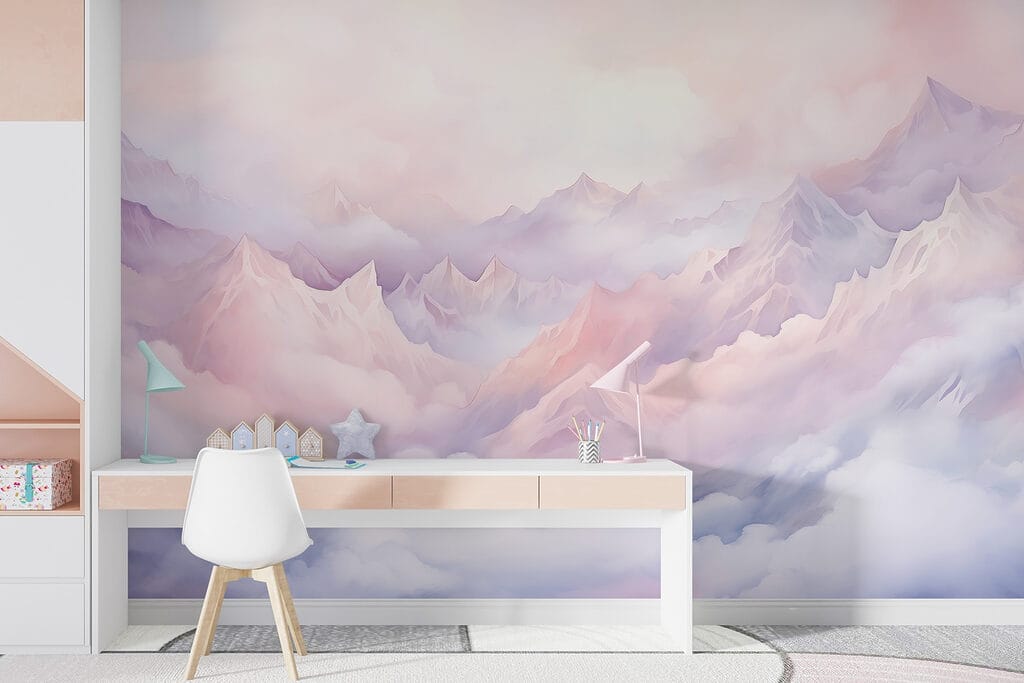 Pink clouds beneath peaks — interior 5