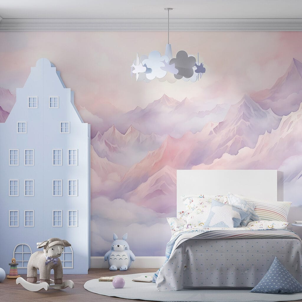 Pink clouds beneath peaks — interior 6