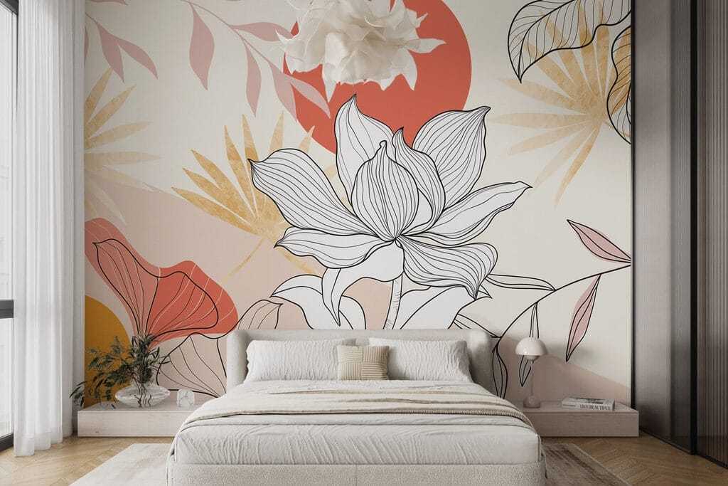Large white flower outline — interior 1