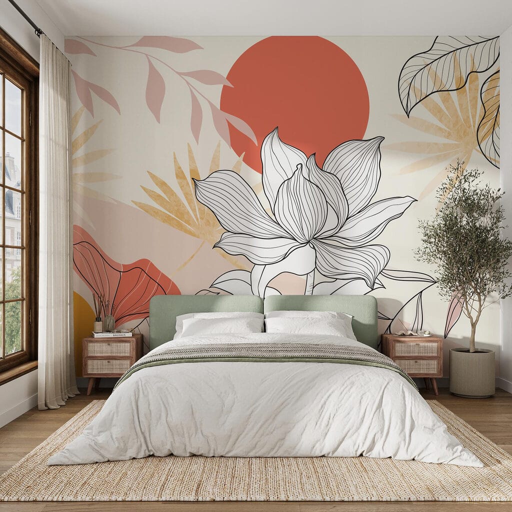 Large white flower outline — interior 2