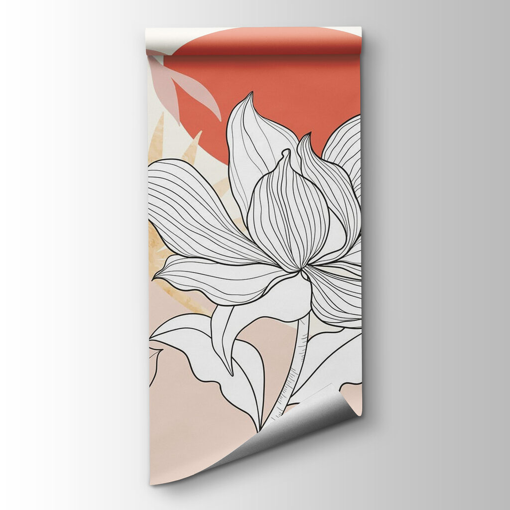 Large white flower outline — product view