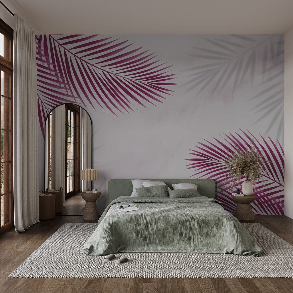 Palm Frond Corners in an interior