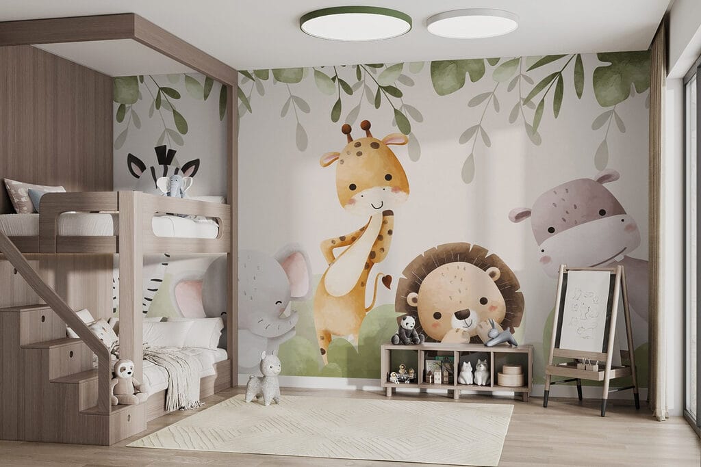 Zebra, lion and hippo — interior 1