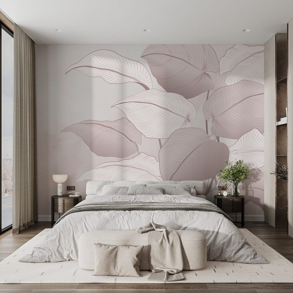 Transparent pink leaves — interior 2