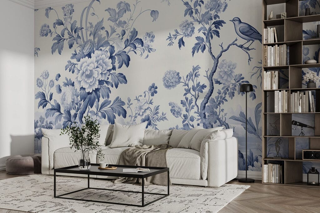 Birds among flowering branches — interior 3