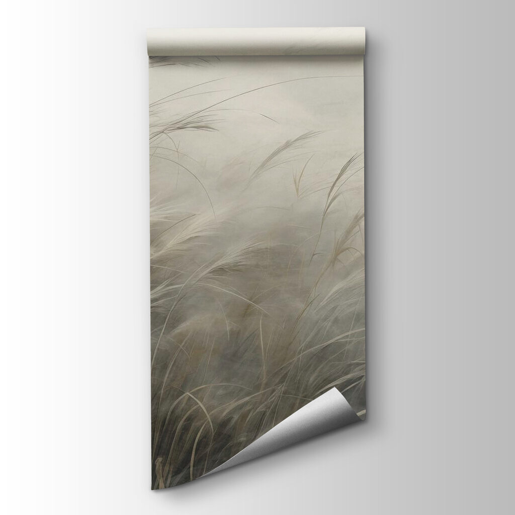 Grasses bending in mist — product view