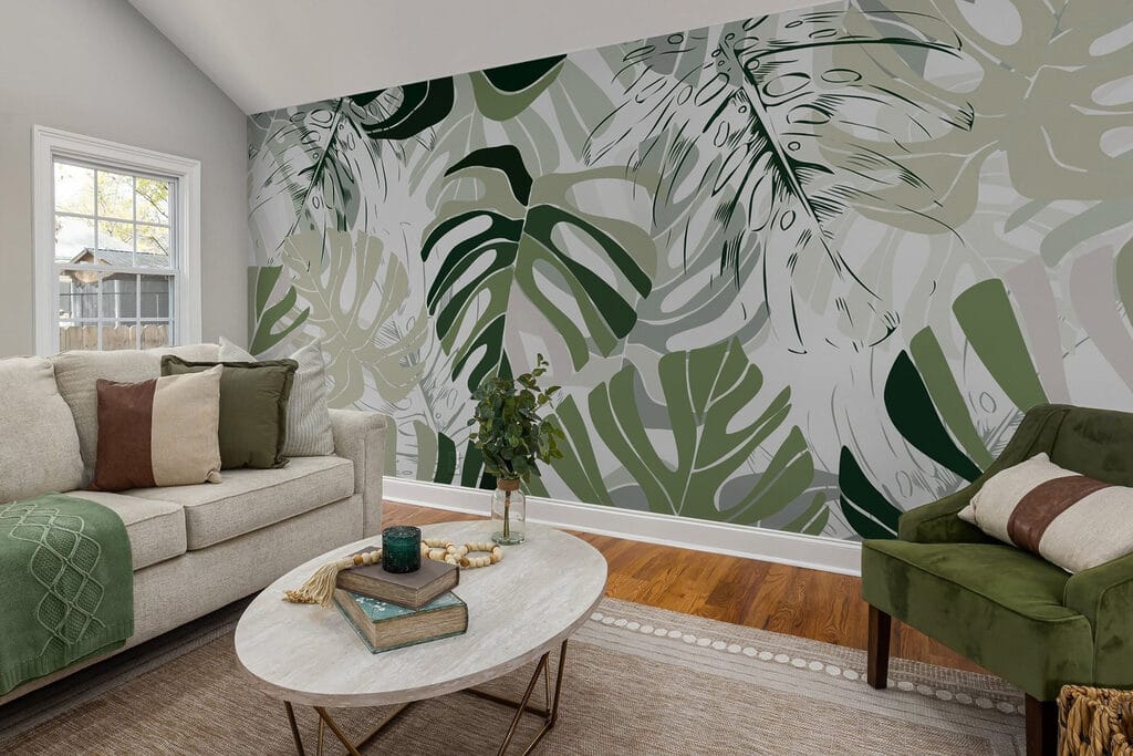 Graphic tropical leaves — interior 2