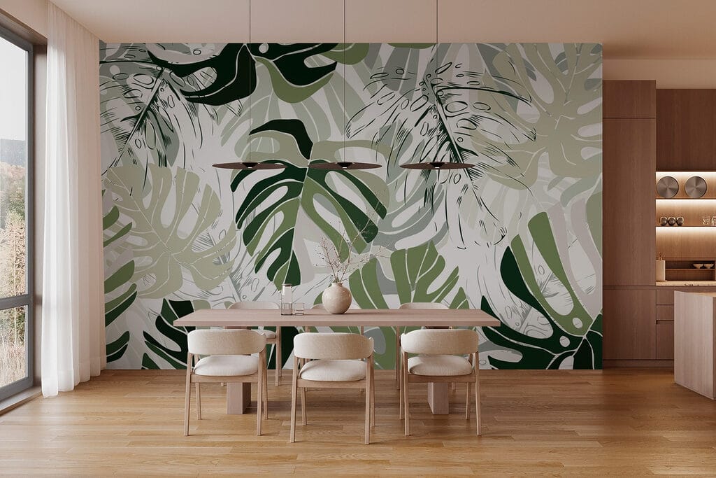 Graphic tropical leaves — interior 3