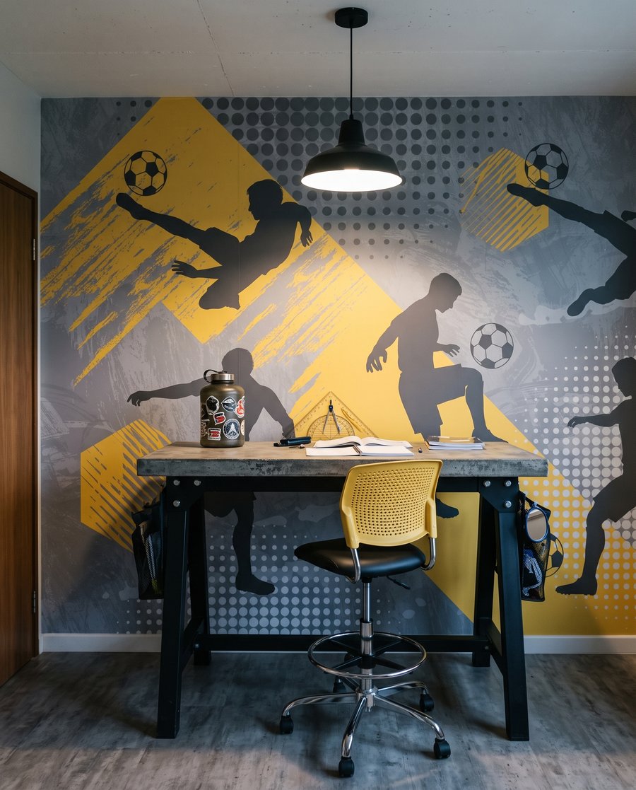 Footballers in motion — interior 3