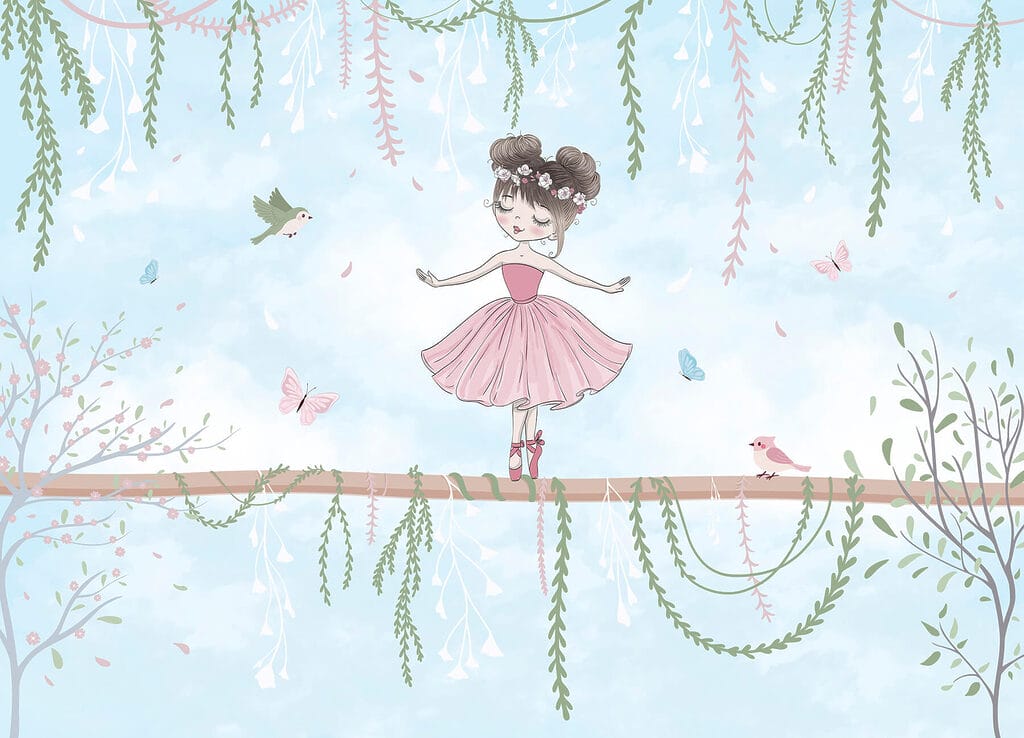 Ballerina on a branch — full design