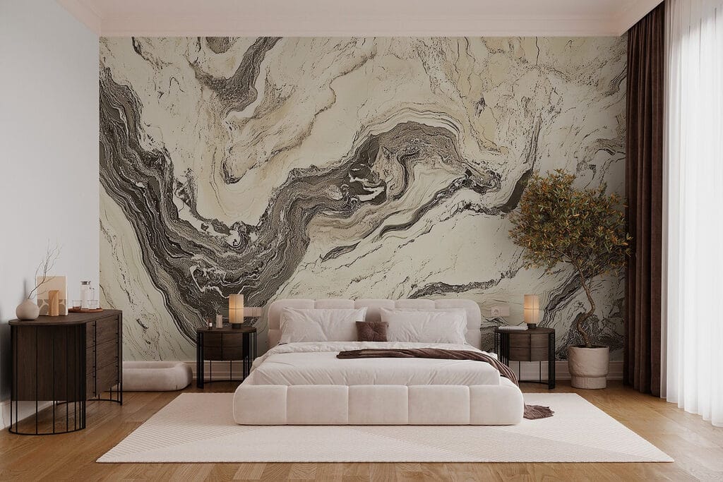 Dark veins on cream — interior 3