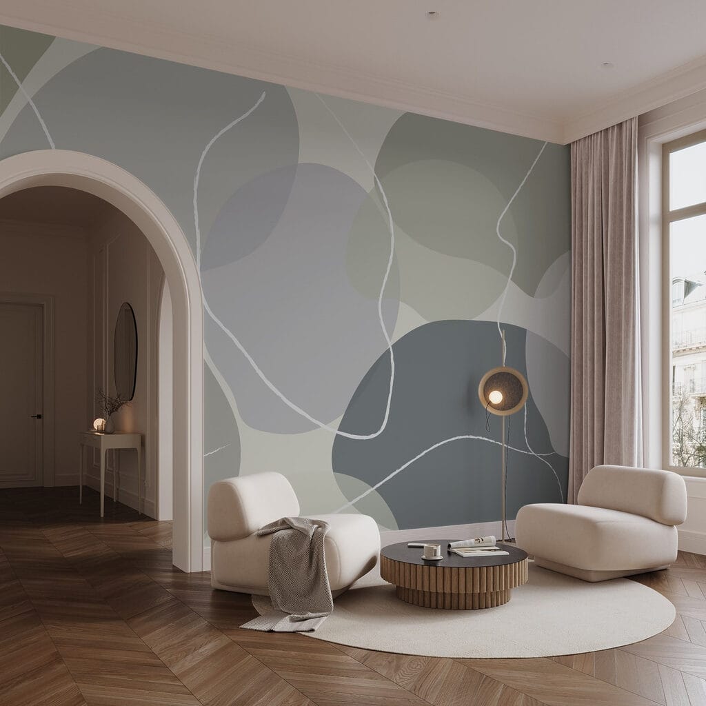 Pebbles with white lines — interior 1