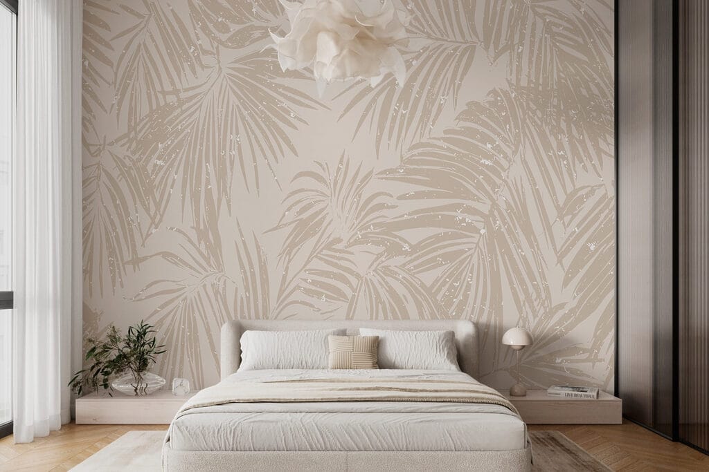 Palms as beige silhouettes — interior 1