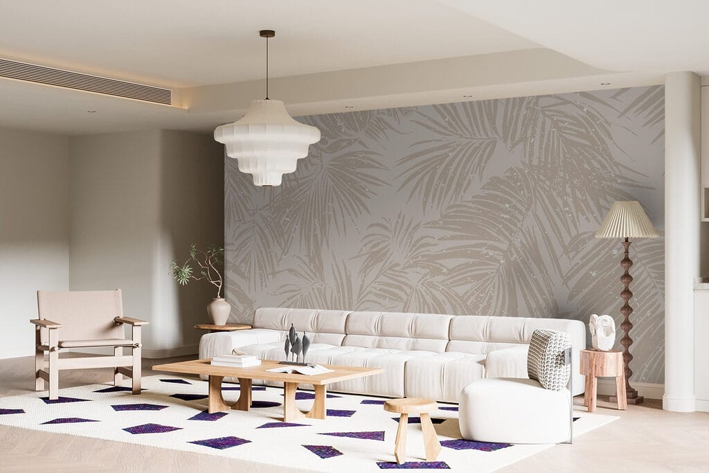 Palms as beige silhouettes — interior 3