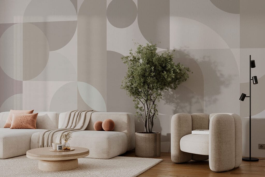 Circles and quarter circles — interior 3