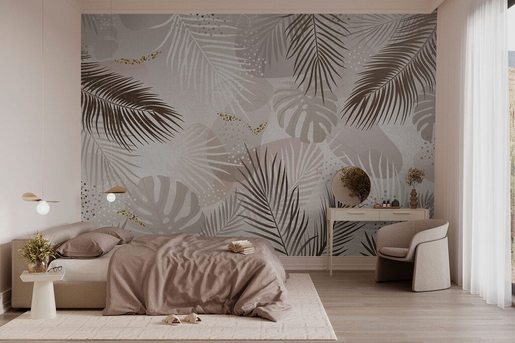 Palm leaves, fine speckles — interior 2