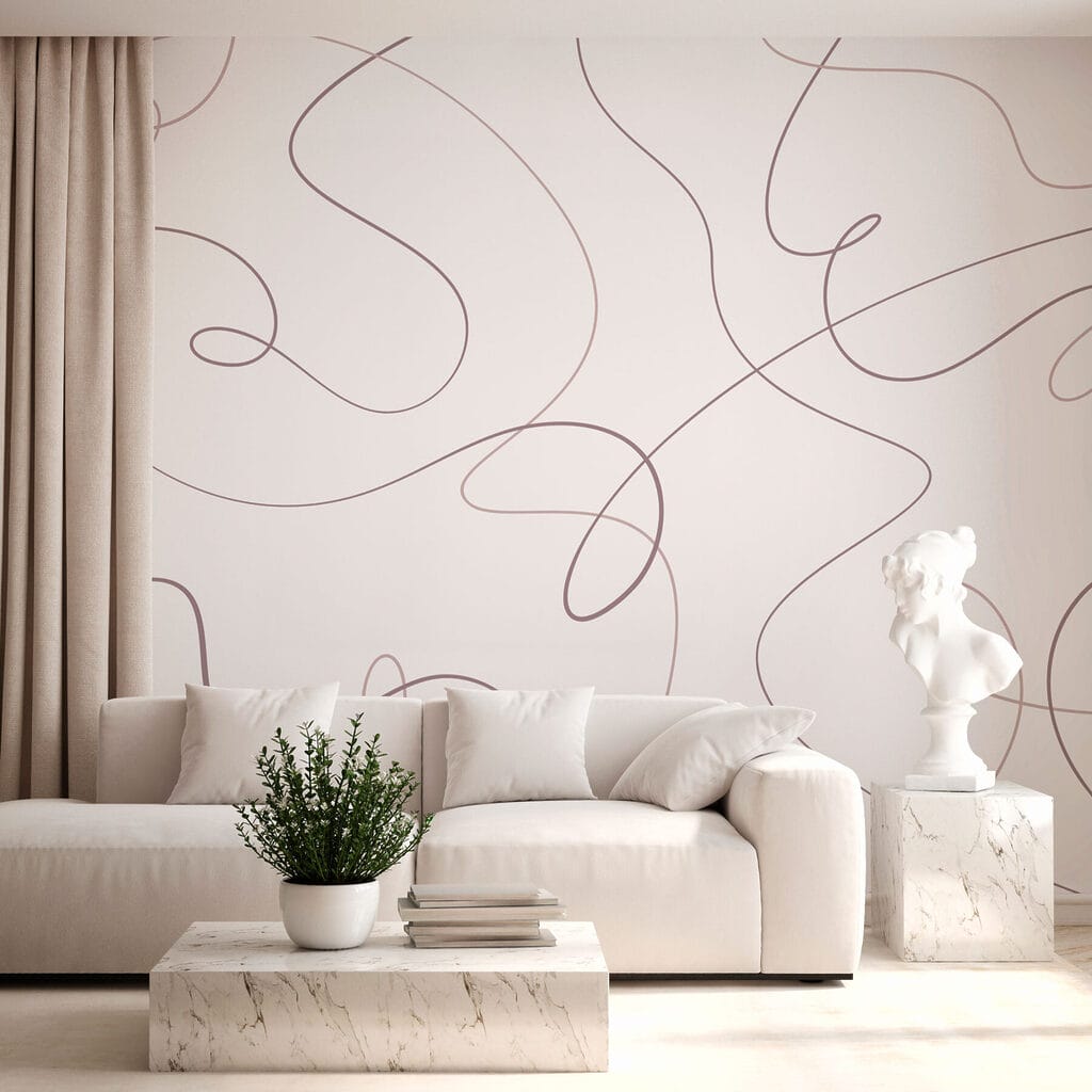 Loose loops on white — interior 2