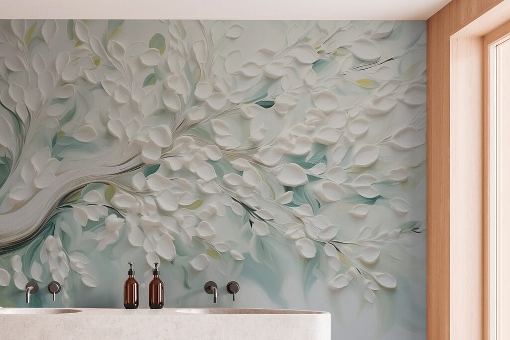 White treetop in relief — interior 2