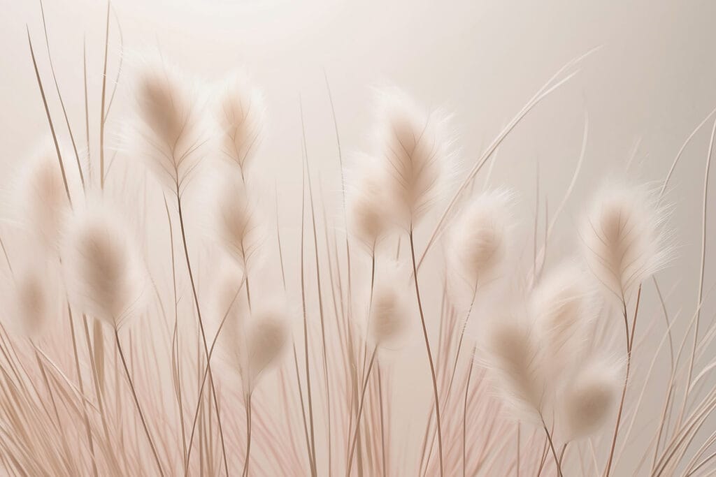 Plumes on soft pink — full design