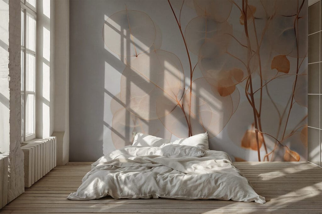 Translucent leaves on twigs — interior 1