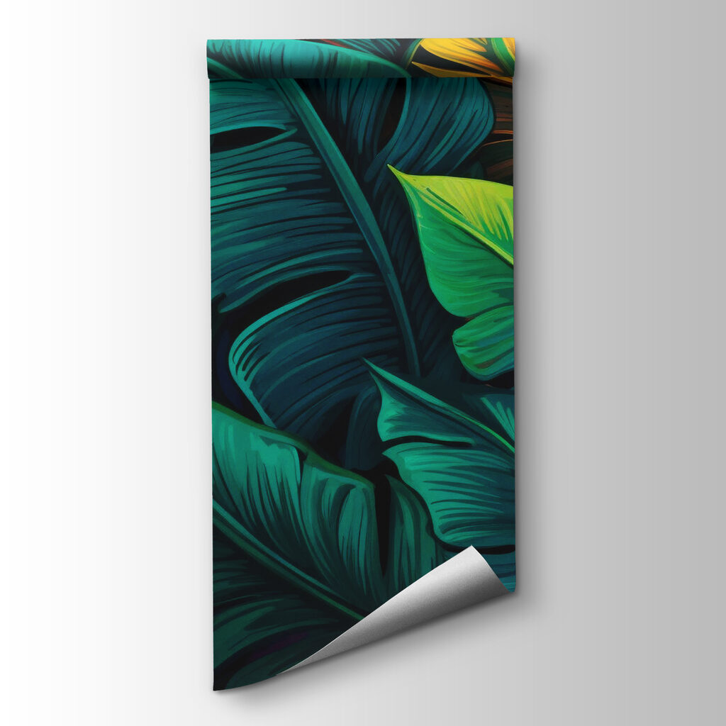 Tropical leaves with gold — product view