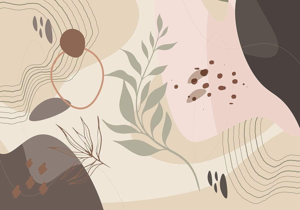 Green stems, round shapes — full design