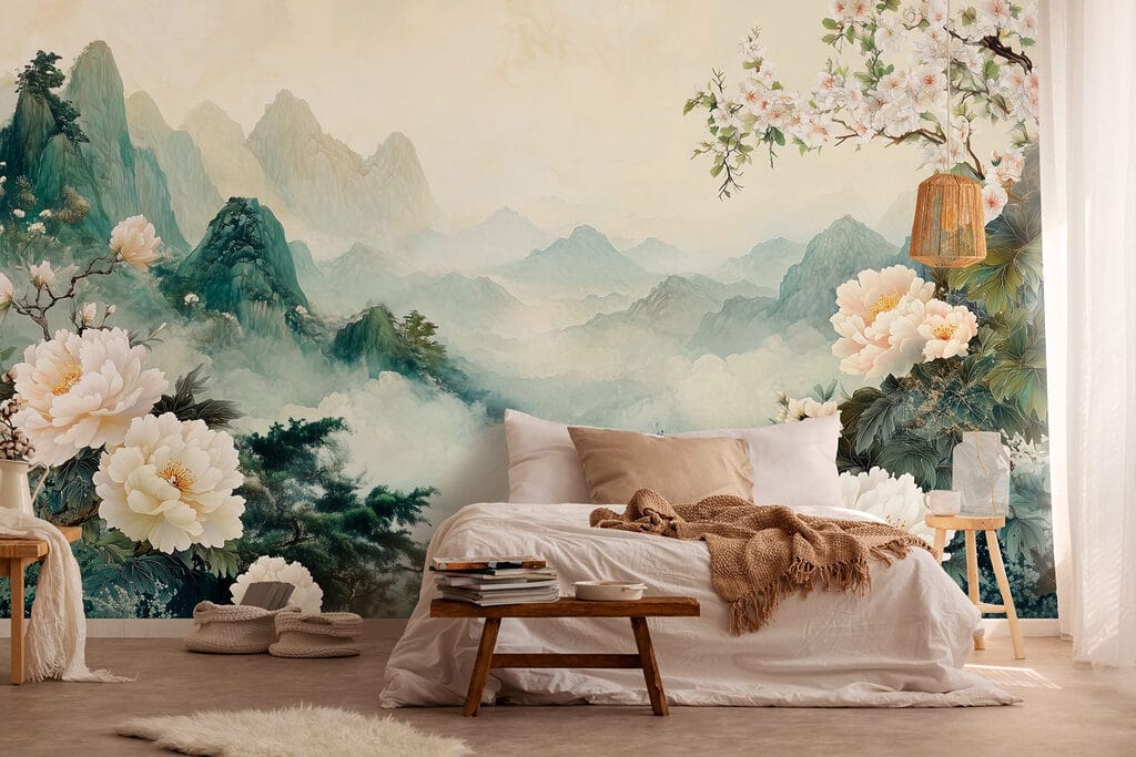 Blossom before misty mountains — interior 1