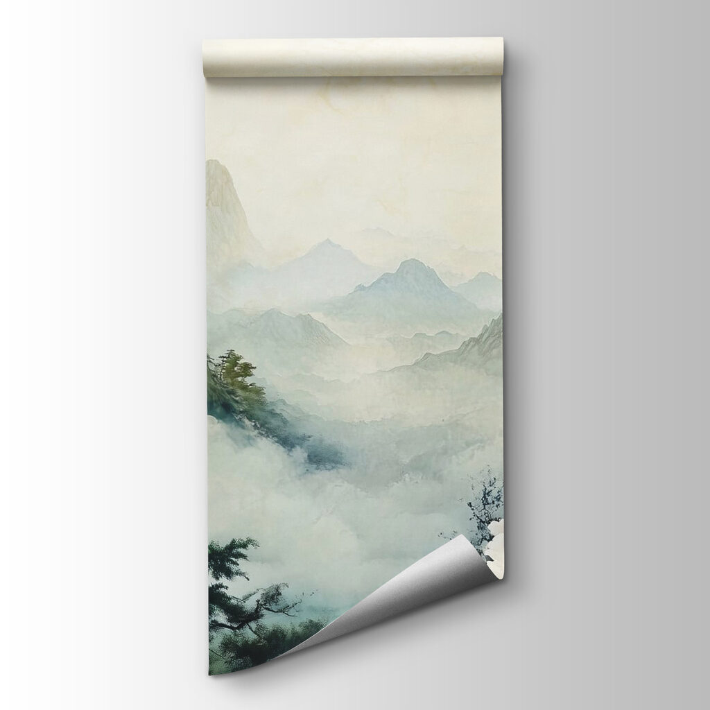Blossom before misty mountains — product view