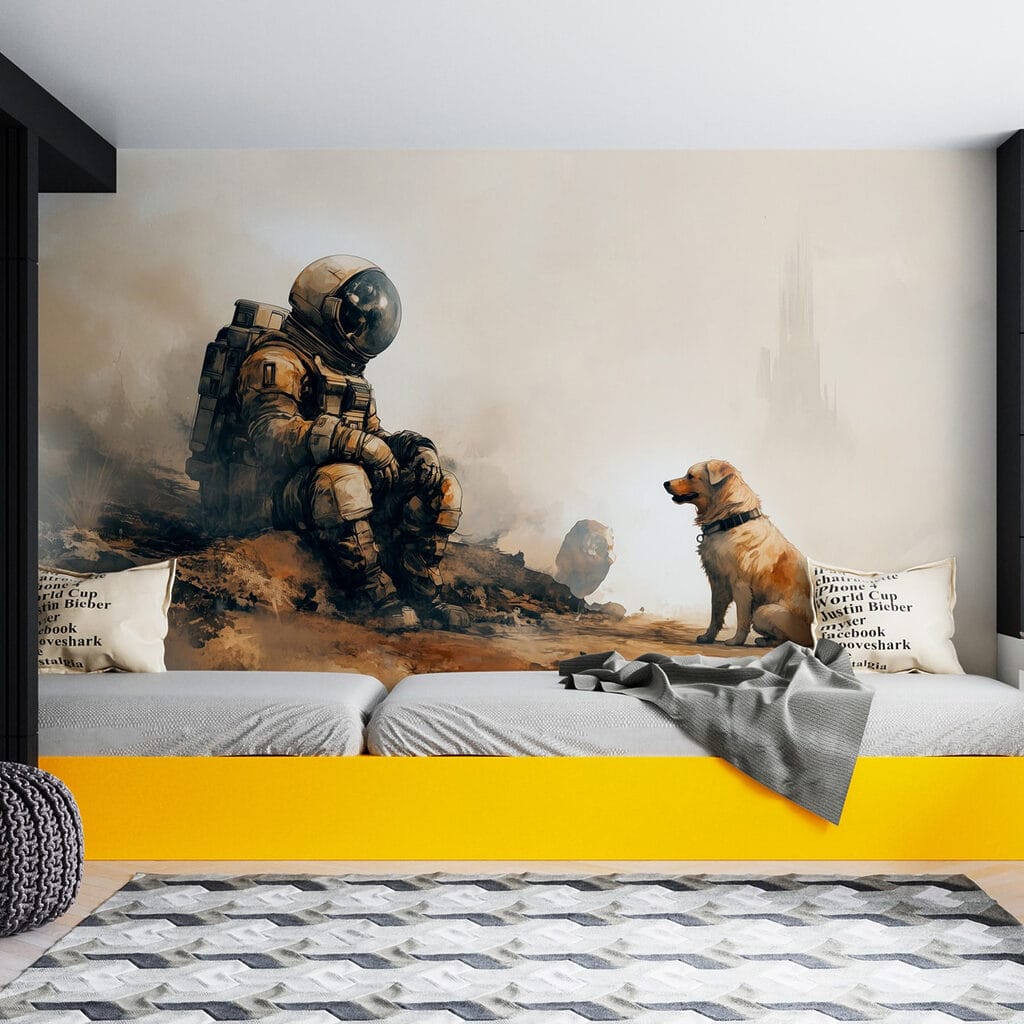 Astronaut meets a dog — interior 3
