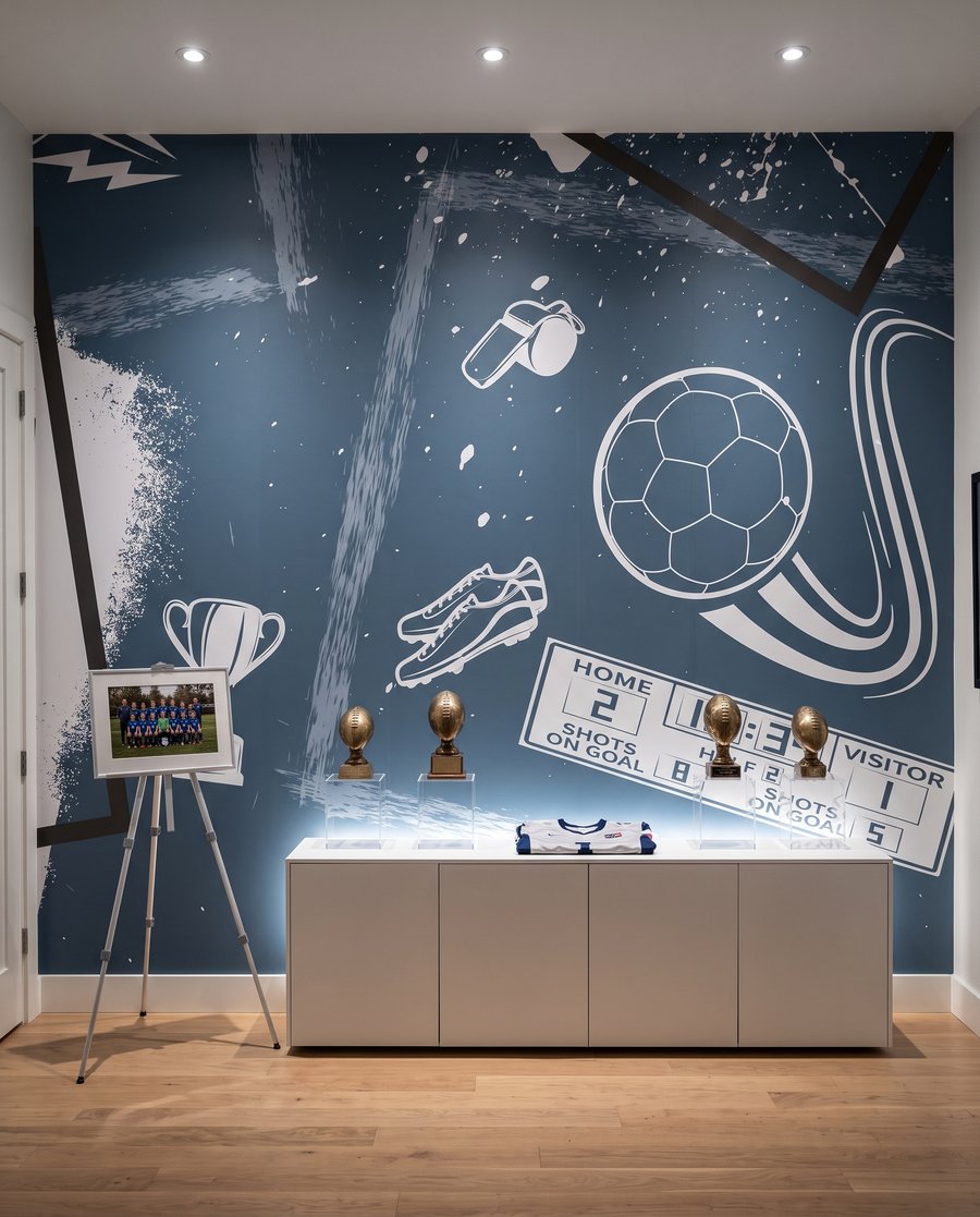 Graphic football collage — interior 7