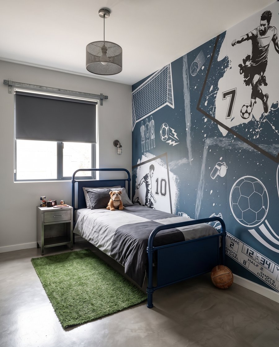 Graphic football collage — interior 8