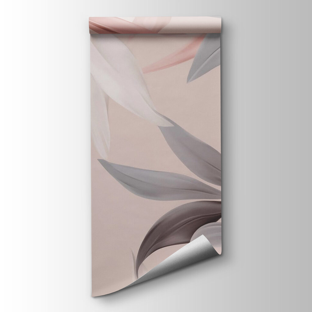 Pink leaves beside grey — product view