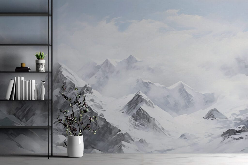 Snowy peaks among clouds — interior 3