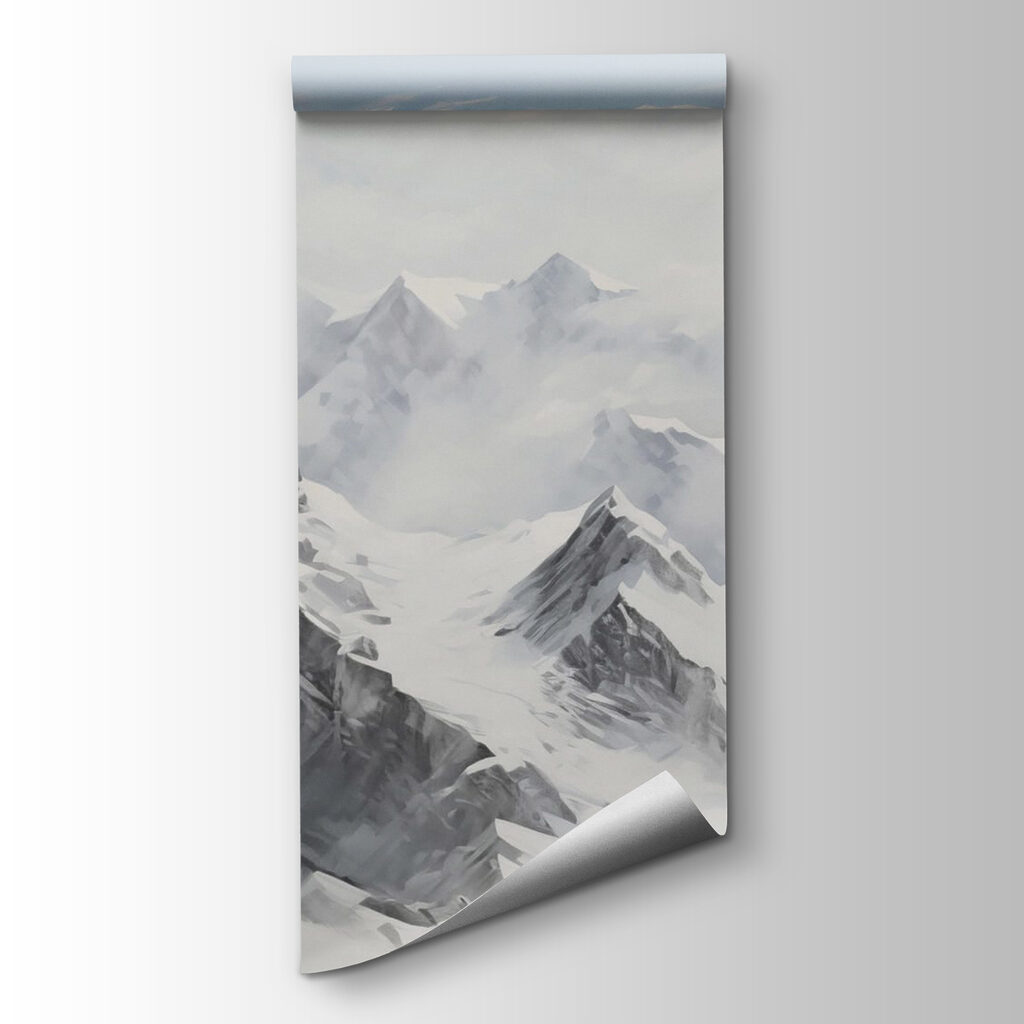 Snowy peaks among clouds — product view
